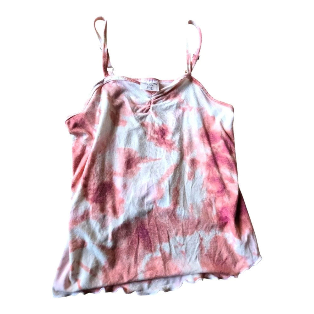 Pink and White Tie-Dye Tank Top abercrombie kids 9/10 - Picture 1 of 2